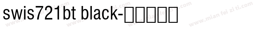 swis721bt black字体转换